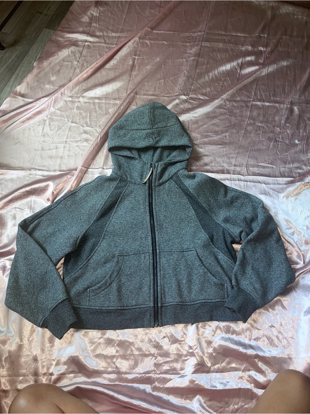 Lululemon Scuba Full Zip Heathered Speckled Black Size M/L